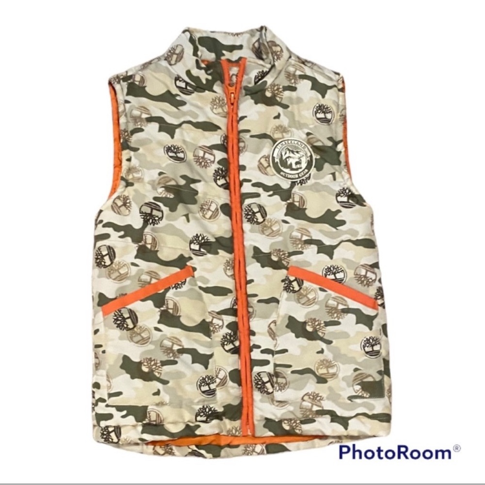 Timberland Camouflage Vest with Orange Accents